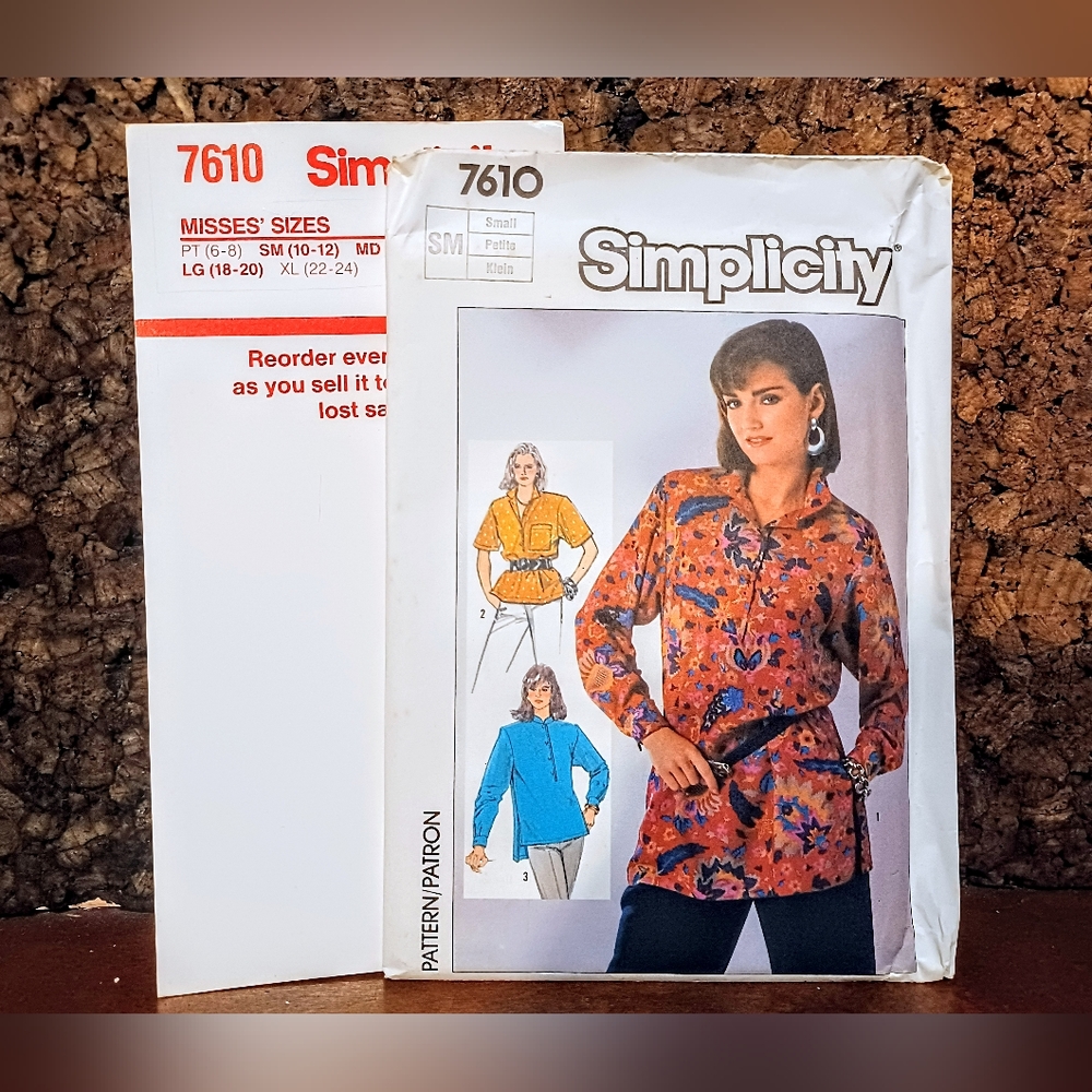 Vintage Simplicity #7610 Sewing Pattern/ UNCUT/ NOS